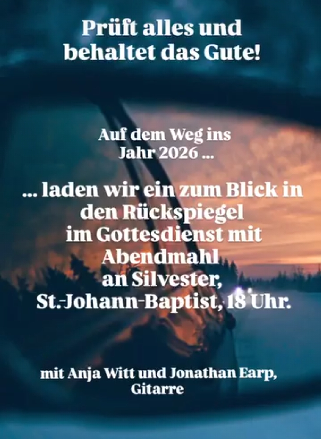 Gottesdienst an Silvester, 18 Uhr